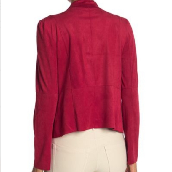 Bagatelle Women's Draped Faux Suede Jacket - Picture 2 of 4